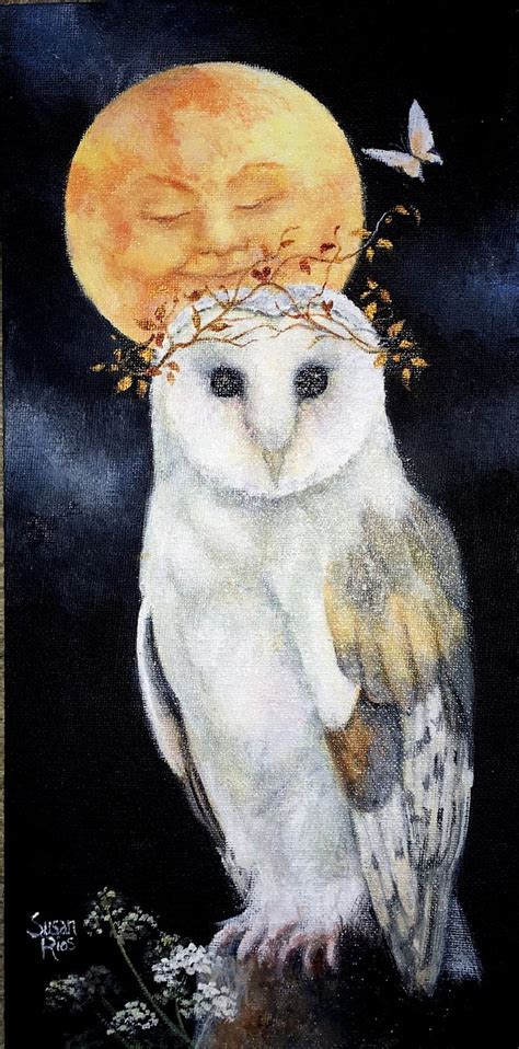 Owl Art Print White Owl White Barn Owl Bird Art Bird Etsy Canada