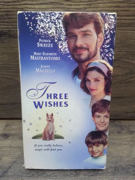 Three Wishes Vhs 1995 Patrick Swayze Mary Mastrantonio Joseph