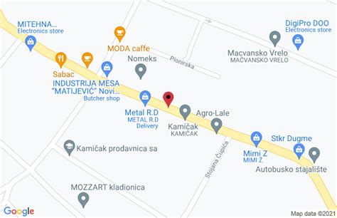 Mapa Prodaja Bele Tehnike Adresa Mačvanska 52 Lokacija Šabac