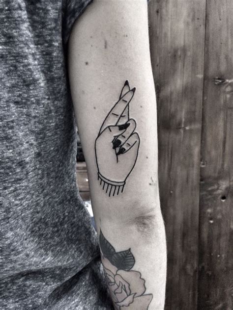 A lovely fingers crossed temporary tattoo. Pin on Portfolio