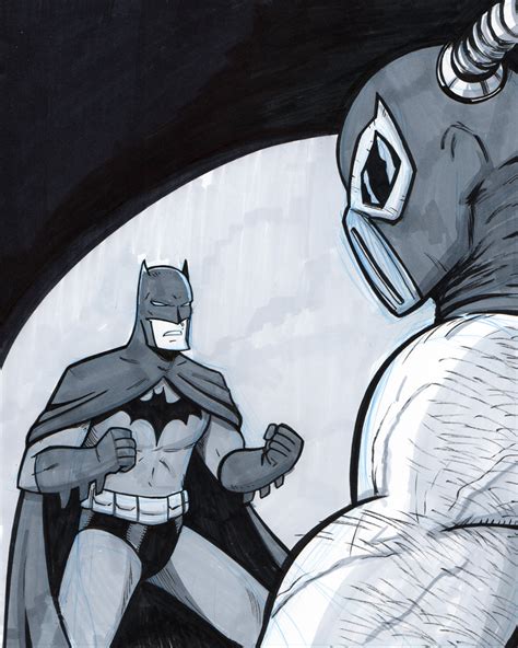 Batman Vs Bane Daily Drawing By Mregina On Deviantart