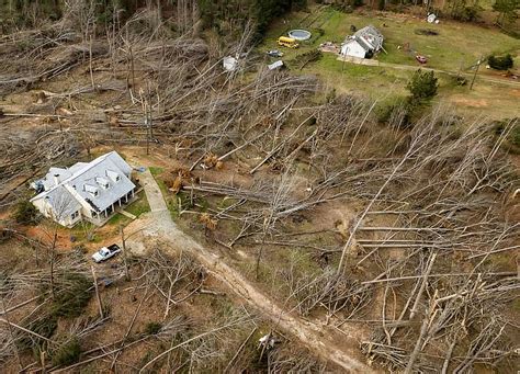 Drone Footage Shows Perfectly Intact Georgia Home Surviving Deadly