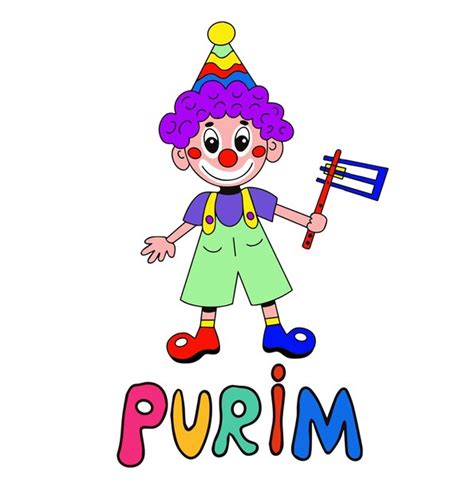 Premium Vector Circus Clown Icon Purim Clown Carnival Vector