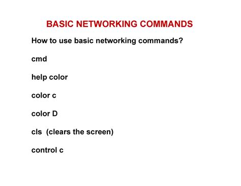 Basic Networking Lecture Slides Basic Networking Commands How To
