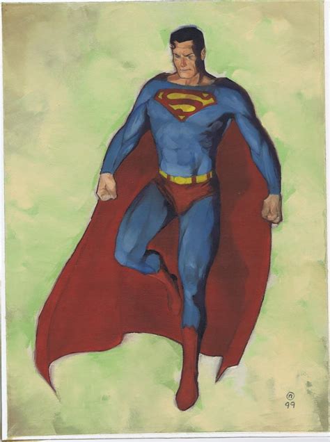 Phil Noto Superman Painting In Malvin Vs The Man Of Steel Superman