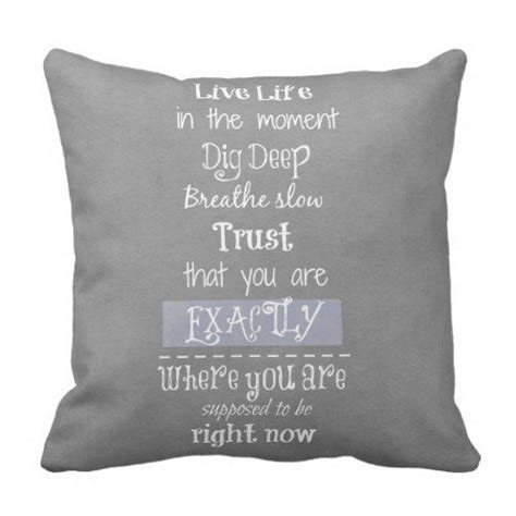 Inspirational Quote Throw Pillow Quote Throw Pillow