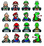 Super Mario Kart Sprites W Customs By Snowgibbonbasilisk On 6372 The