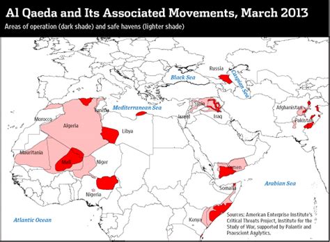 Bush to announce the invasion of afghanistan, october 7, 2001. Map: Al Qaeda and Its Associated Movements, March 2013 ...