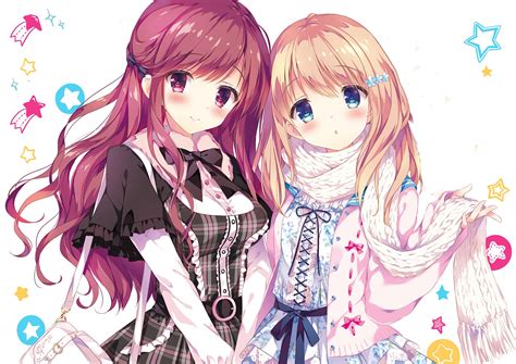 Аниме обои | anime wallpapers. cute-anime-girls-friends | Nhân vật anime, Anime, Song sinh