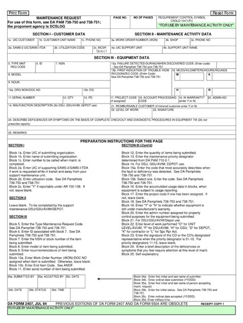 Da Form 2406 Fillable Printable Forms Free Online