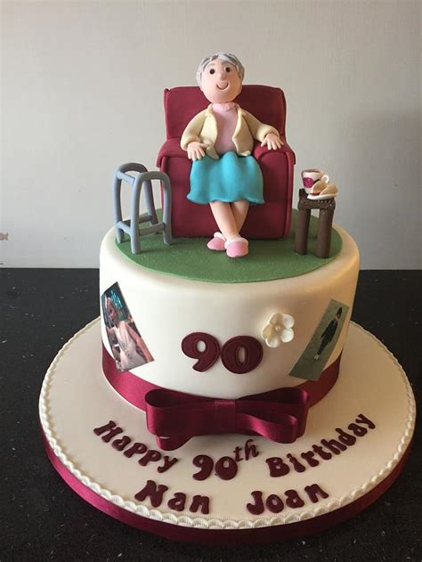 90th Birthday Cake Decorated Cake By Donnajanecakes Cakesdecor