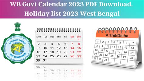 Wb Govt Calendar 2023 Pdf Holiday List 2023 West Bengal