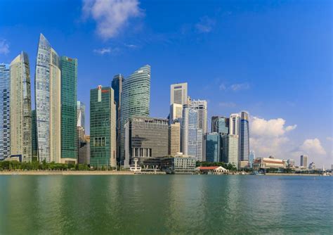 View Of Skyscrapers Of The Singapore City Downtown Business District