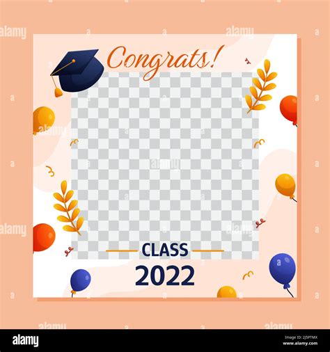 Graduation Square Social Media Template With Empty Space For Student