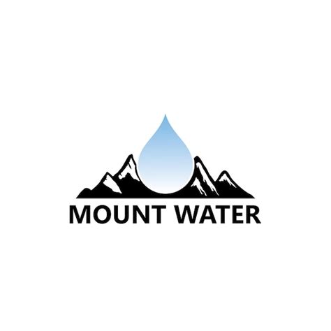 Premium Vector Mountain Water Logo Template Design
