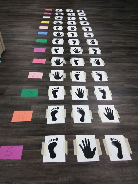 Handfeet Hopscotch My Kiddos In Class Loved This Activity Kids Party