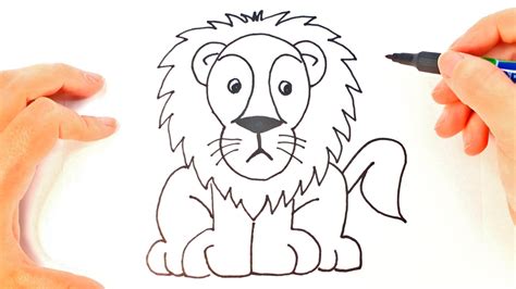 Cómo Dibujar Un León Para Niños Dibujo De León Paso A Paso Youtube