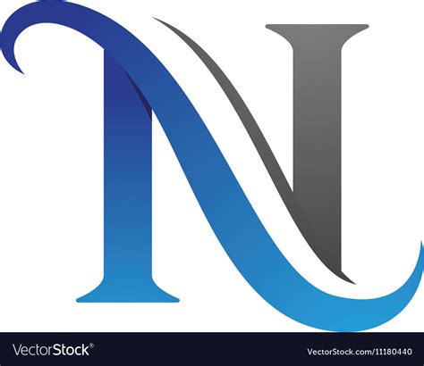 N Letter Logo Template Royalty Free Vector Image