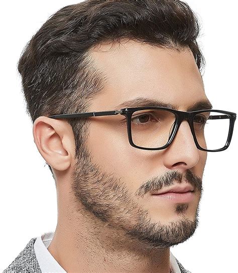 Mens Eyewear Frames Large Rectangular Eyeglasses Fashion Clear Glasse Occichiari