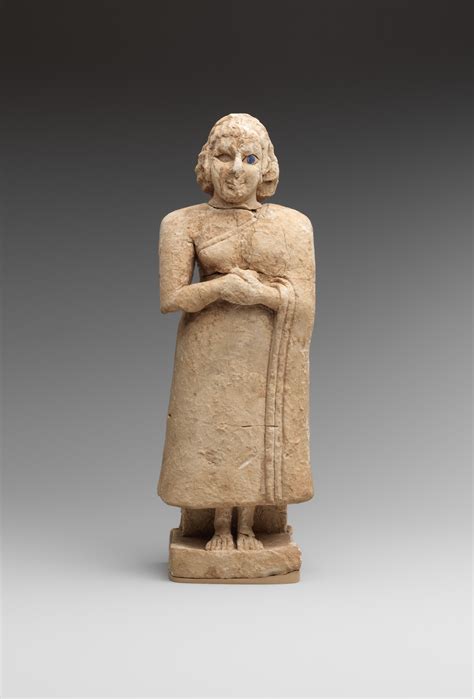 Standing Female Worshiper Sumerian Early Dynastic Iiia The