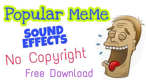 Sound Effects No Copyright 2020 Popular Meme Free Download Youtube
