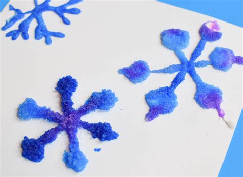 Salt Painted Snowflakes What Can We Do With Paper And Glue