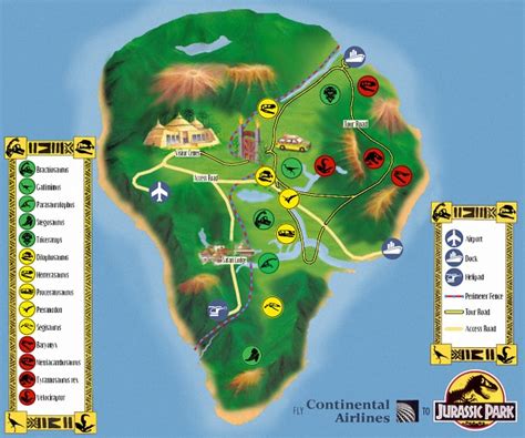 Isla Nublar Map Jurassic World