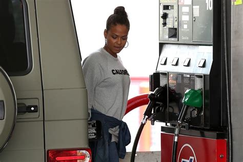 Christina Milian At A Gas Station In Beverly Hills Hawtcelebs