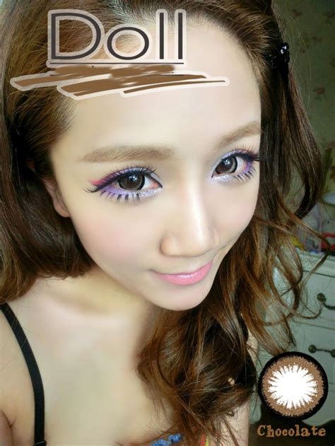 Myopia Cosmetic Colored Contact Lenses Indie Pop Style Chocolate