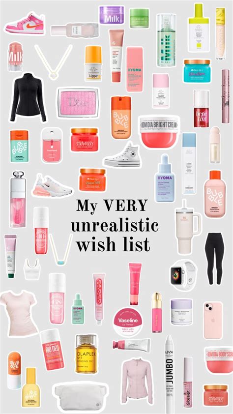 The Words My Very Urealistic Wish List Are Surrounded By Many