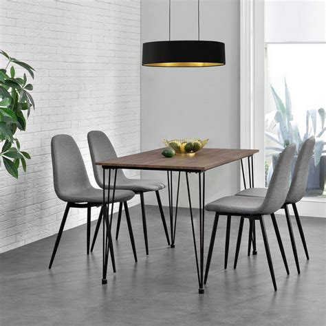 Esstisch stuhle poco domane moderne esszimmertische ausziehbar grosser esstisch fur 12 personen moderne. en.casa Essgruppe, (5-tlg), Esstisch mit 4 Stühlen grau ...