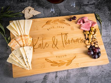 Personalized Charcuterie Board Engraved Cheese Board Custom Cheese