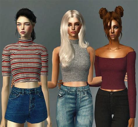 Always Sims Varied Tops Af Sims 2 Cc Clothes Sims Games Sims