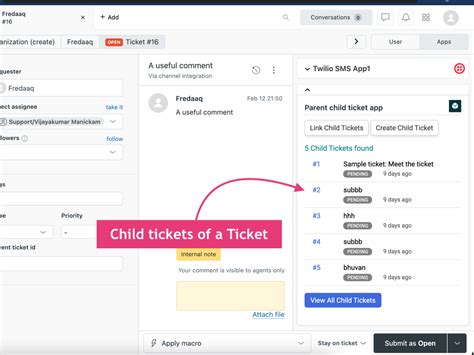 Parent Child Ticketing App Integration With Zendesk Support
