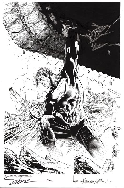 Superman By Jim Lee Inks By Wade Von Grawbadger Jim