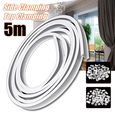 The curtains themselves are attached using gliders, which allows them to move smoothly along the track. 16.4ft Flexible Ceiling Mounted Curtain Track Rail ...