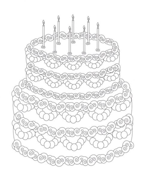 Wedding Cake Colouring Pages Printable Hannah Thomas Coloring Pages