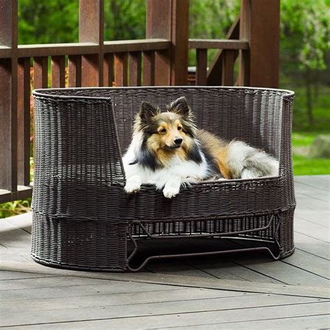 Refined Canine Wicker Dog Day Bed Outdoor Dog Bed