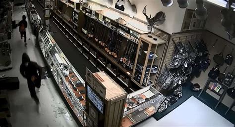 massive houston gun store robbery caught on surveillance cameras