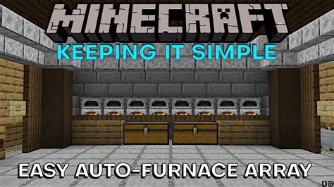 Easy Automatic Furnace Setup Minecraft Keeping It Simple Youtube