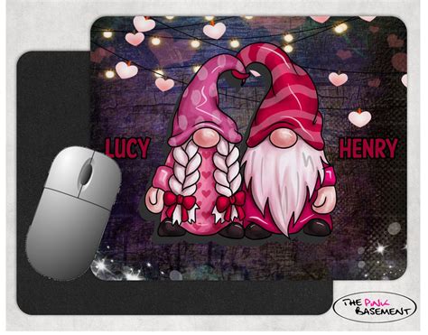 Gnome Gnomes Couple Married Cute Mousepad Couples Artwork Home Etsy