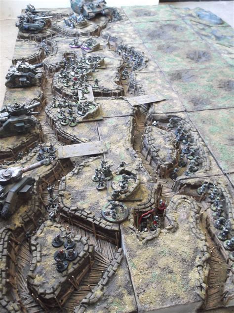 Wargaming Modular Trench Board Warhammer Terrain