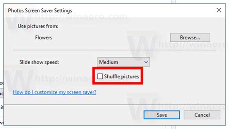 Set Photos As Screen Saver In Windows 10