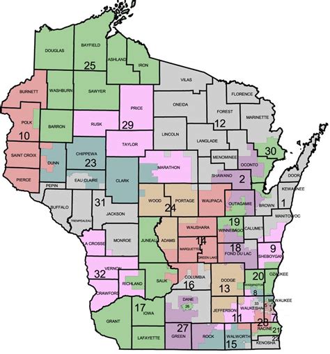 Wisconsin Senate District 21 Map New River Kayaking Map