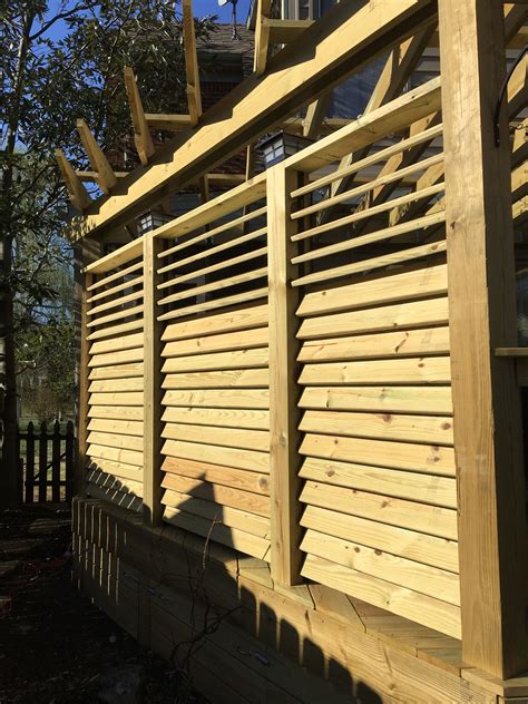 Exterior View Of A Louvered Fence Project The Hardware System