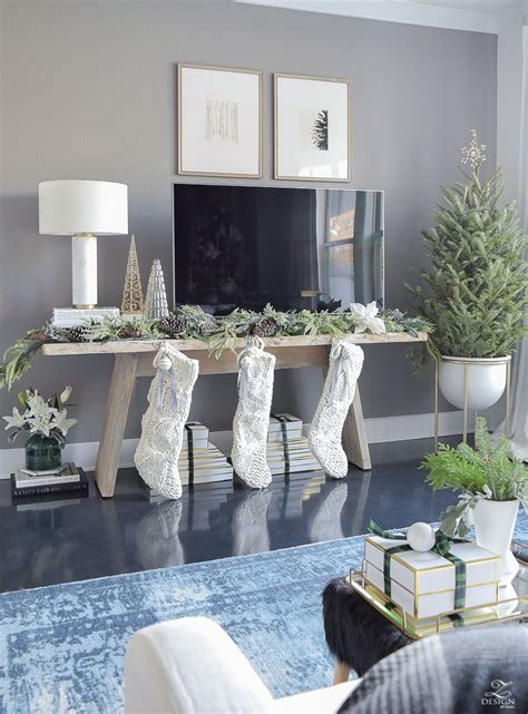 These easy ornaments are perfect for modern christmas decor and combine the elements of farmhouse and scandinavian decor. Glam Christmas Living Room Tour + Tips for Easy Holiday ...