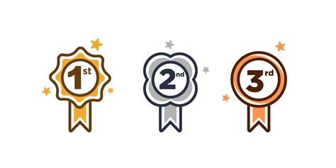 1st 2nd 3rd Medal First Place Second Third Award Winner Badge Guarantee