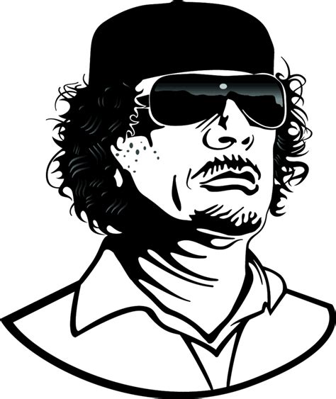 Colonel Gaddafi Portrait Freevectors