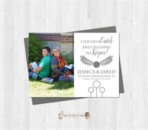 Harry Potter Wedding Save The Date Catch And Keeper Themed Printable