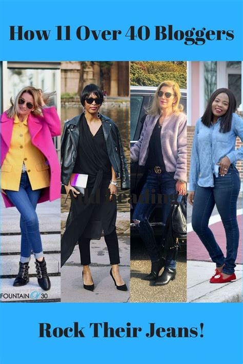 11 Women Over 40 And How They Wear Jeans Fashion For Women Over 40 Denim Fashion Rock Jeans